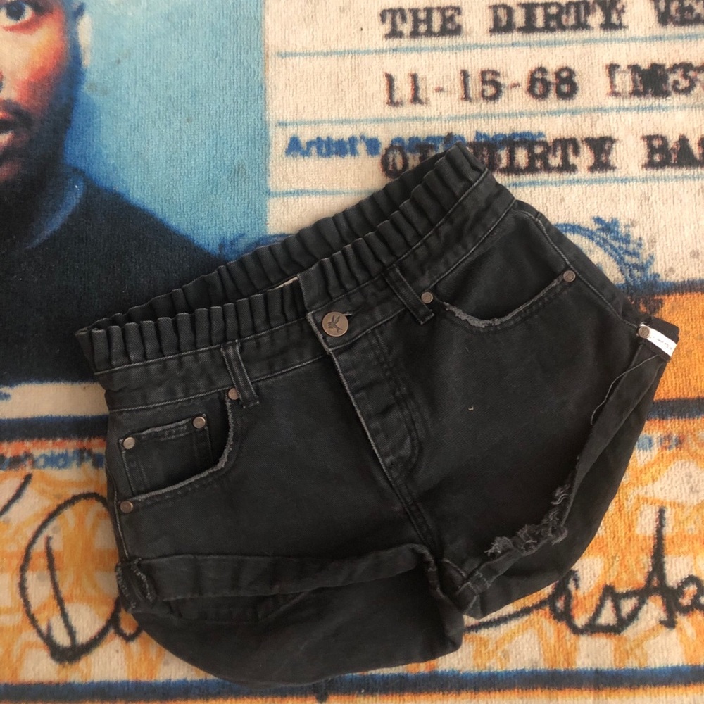 Free People x One Teaspoon high waist denim shorts